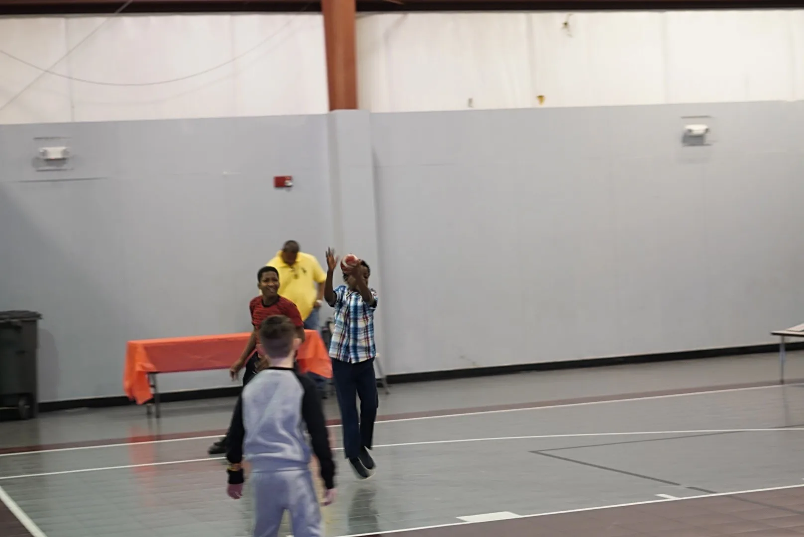 The boys playing