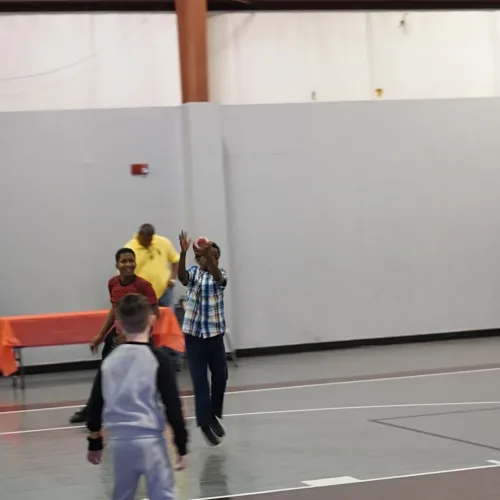 The boys playing
